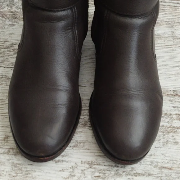 🟩Tory Burch Brown Leather Gemini Bootie - Picture 5 of 13